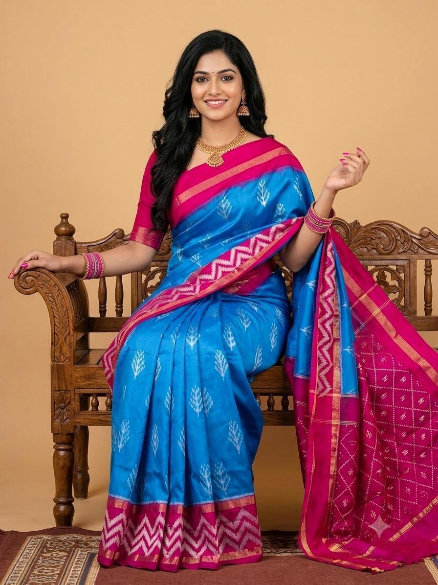 Lightweight Ikat Silk - PSRGS11-LSWBCTZCD-33