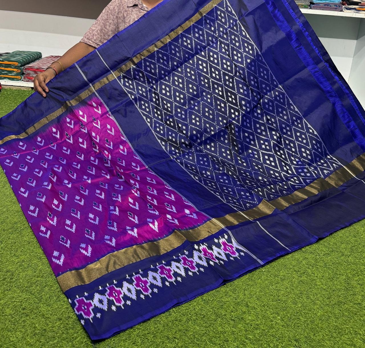 Lightweight Ikat Silk - PSRGS24-LSWBCTZDD-22