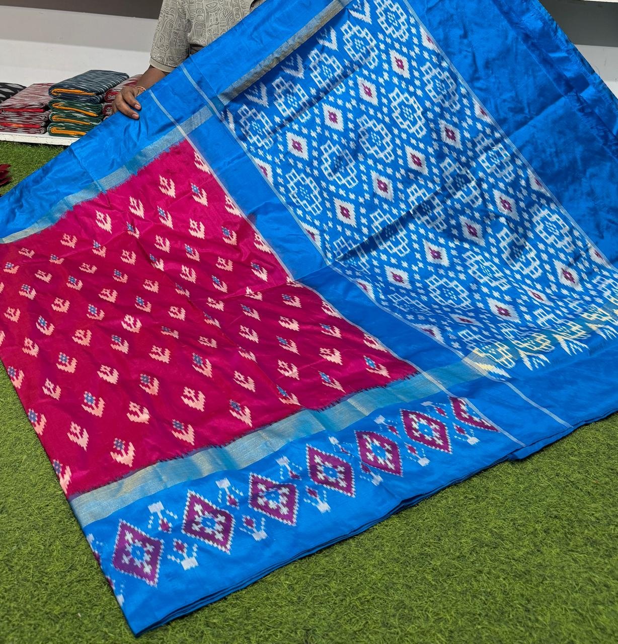 Lightweight Ikat Silk - PSRGS24-LSWBCTZDD-33