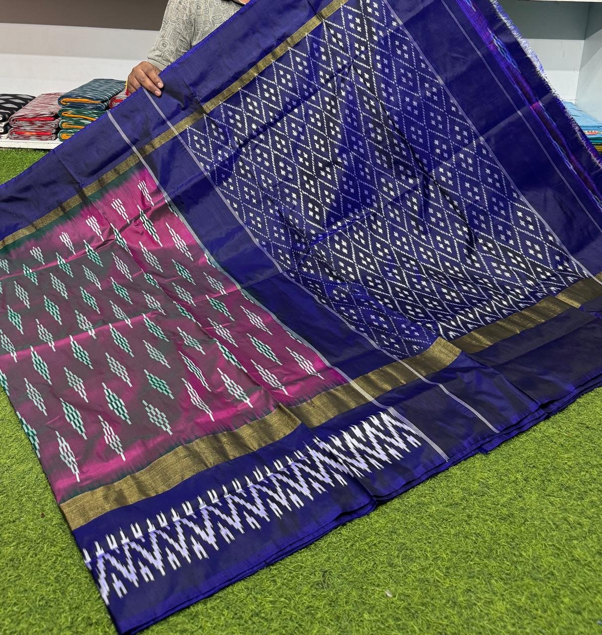 Lightweight Ikat Silk - PSRGS24-LSWBCTZDD-37