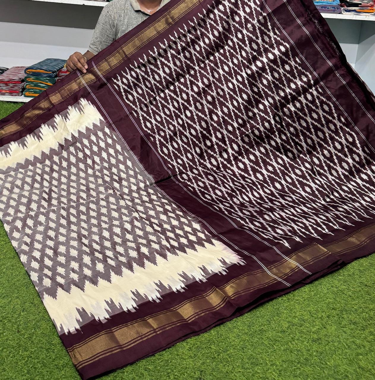 Lightweight Ikat Silk - PSRGS24-LSWBCTZDD-43