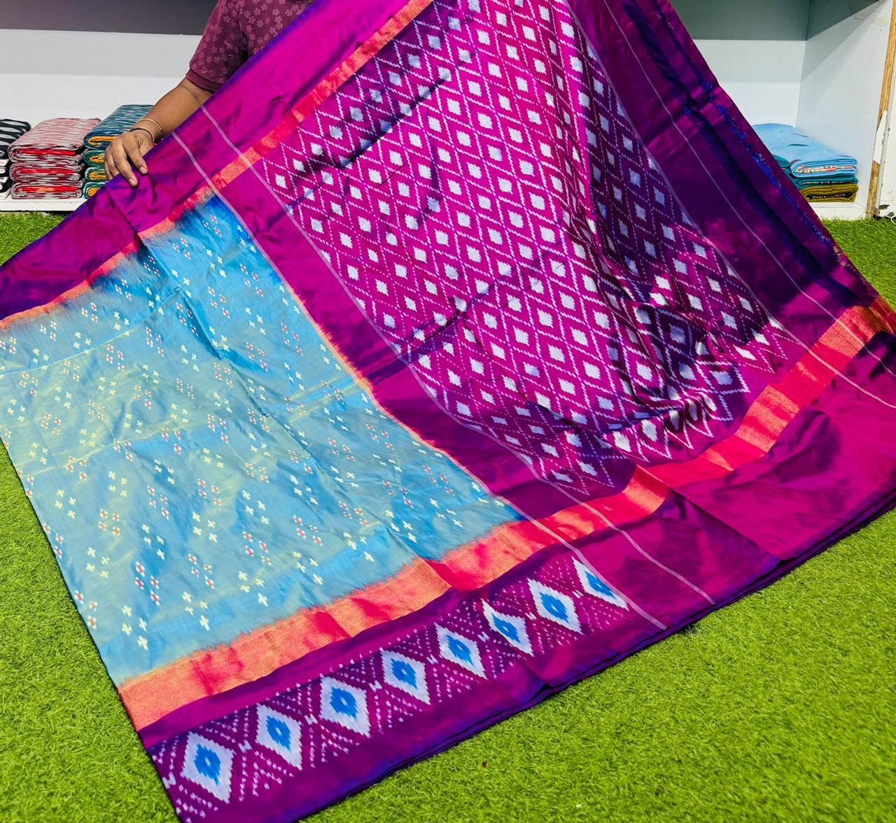 Lightweight Ikat Silk - PSRGS24-LSWBCTZDD-44