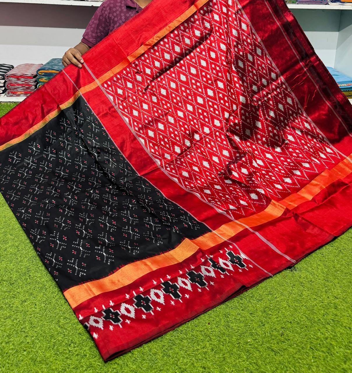 Lightweight Ikat Silk - PSRGS24-LSWBCTZDD-45