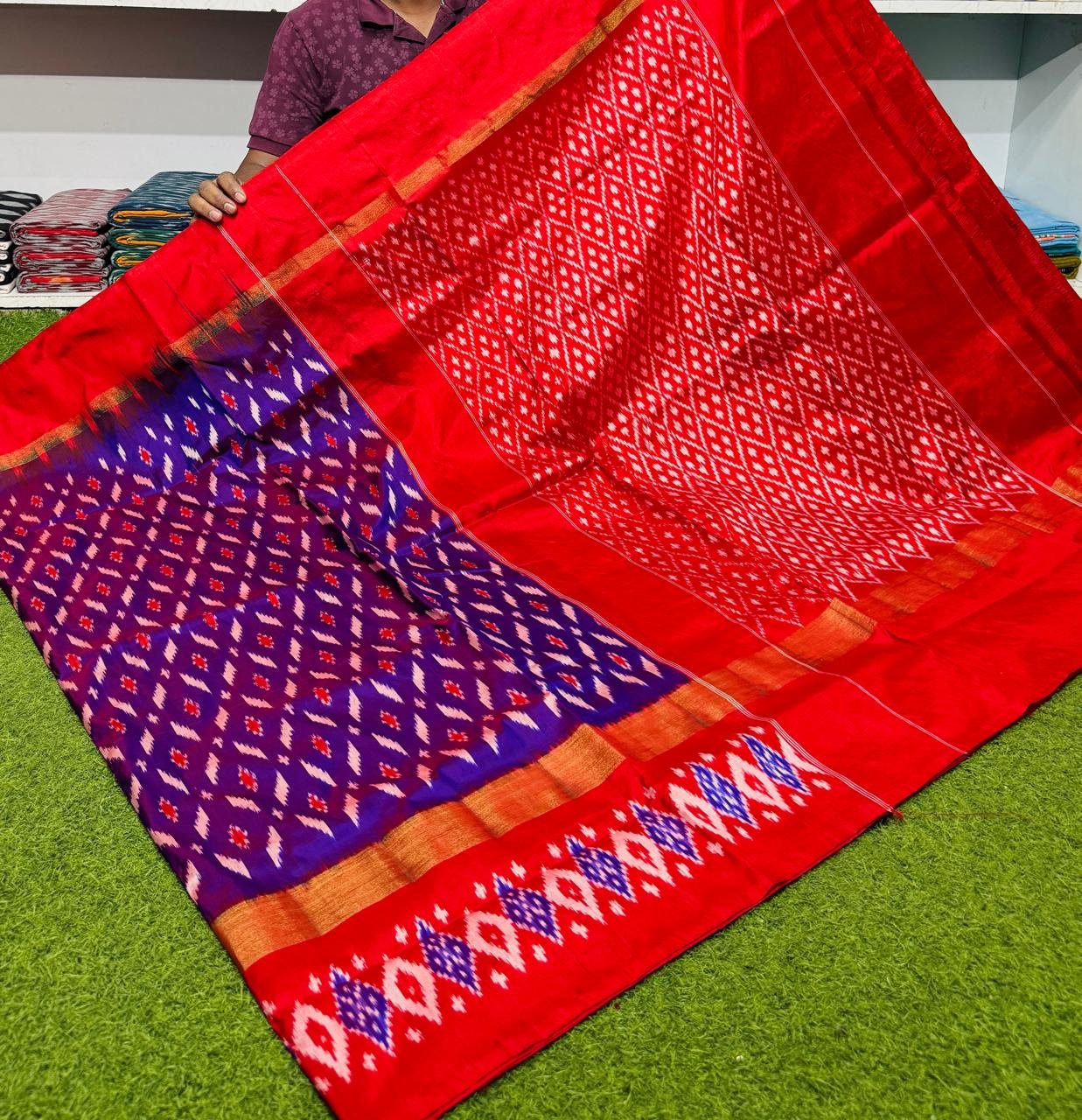 Lightweight Ikat Silk - PSRGS24-LSWBCTZDD-48
