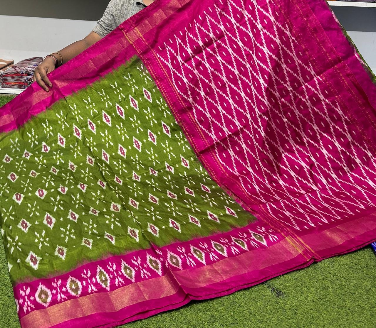 Lightweight Ikat Silk - PSRGS24-LSWBCTZDD-69