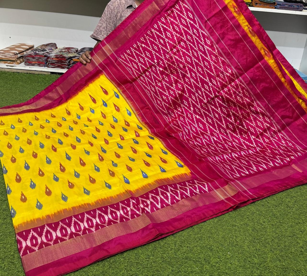 Lightweight Ikat Silk - PSRGS29-LSWBCTZCD-03