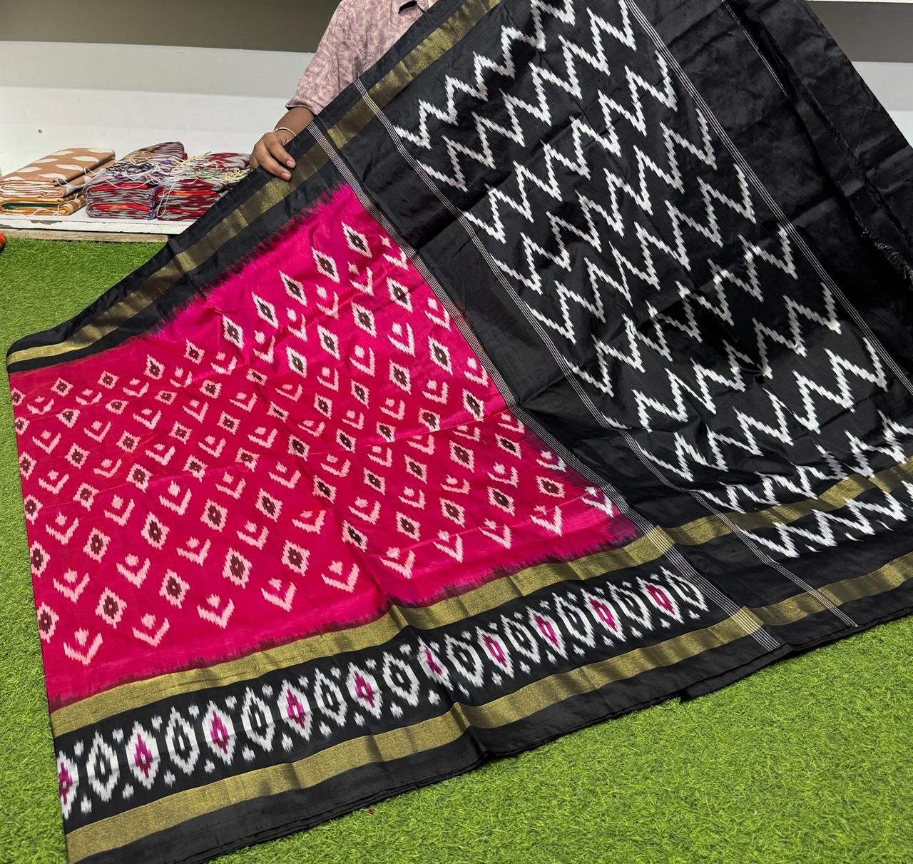 Lightweight Ikat Silk - PSRGS29-LSWBCTZCD-04