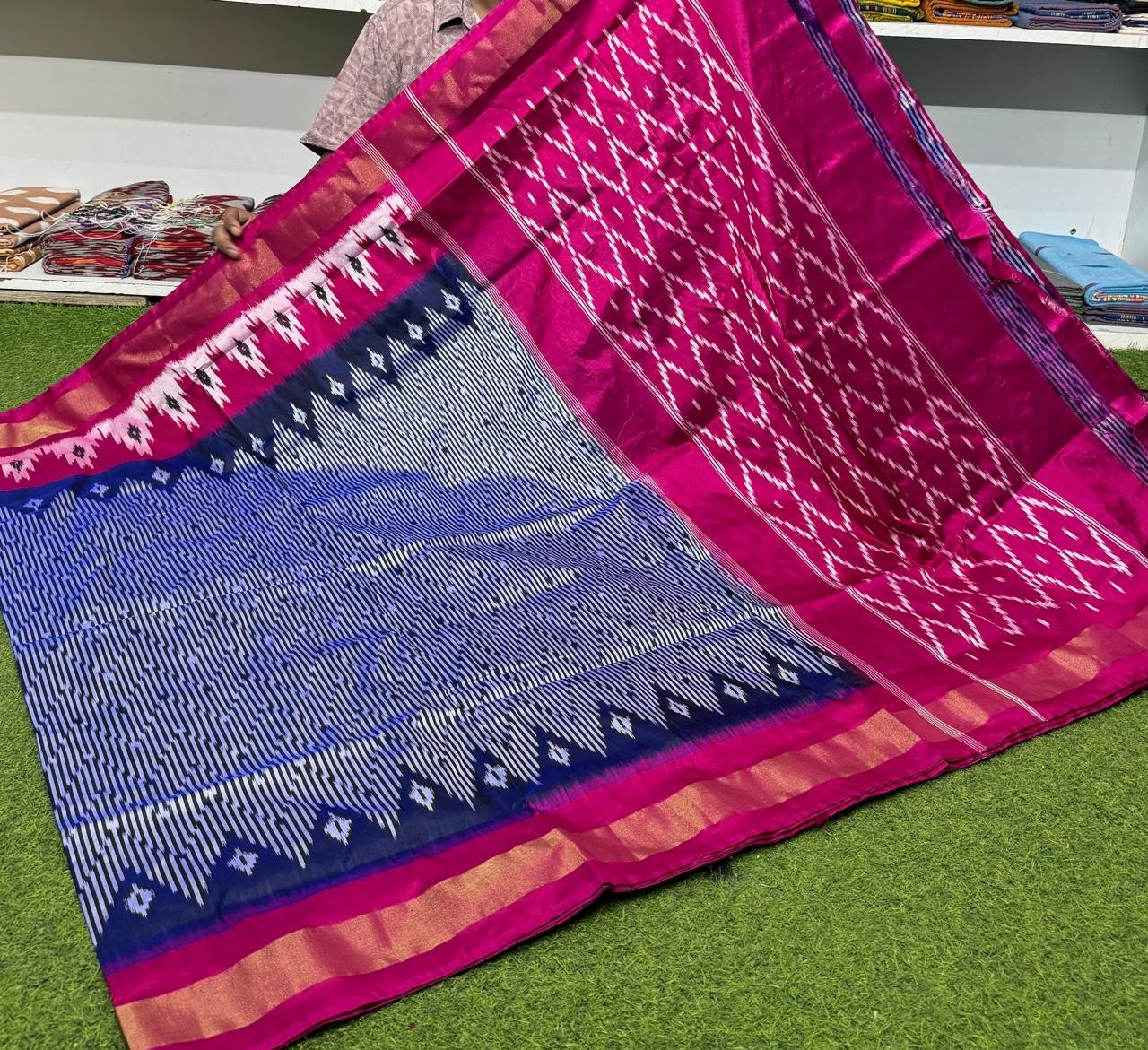 Lightweight Ikat Silk - PSRGS29-LSWBCTZCD-07