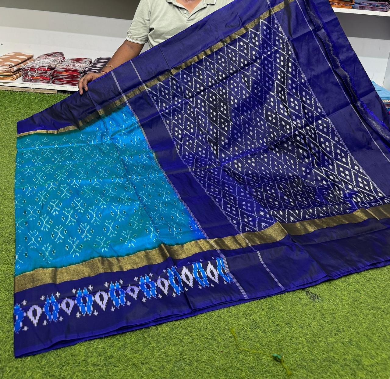 Lightweight Ikat Silk - PSRGS29-LSWBCTZCD-16