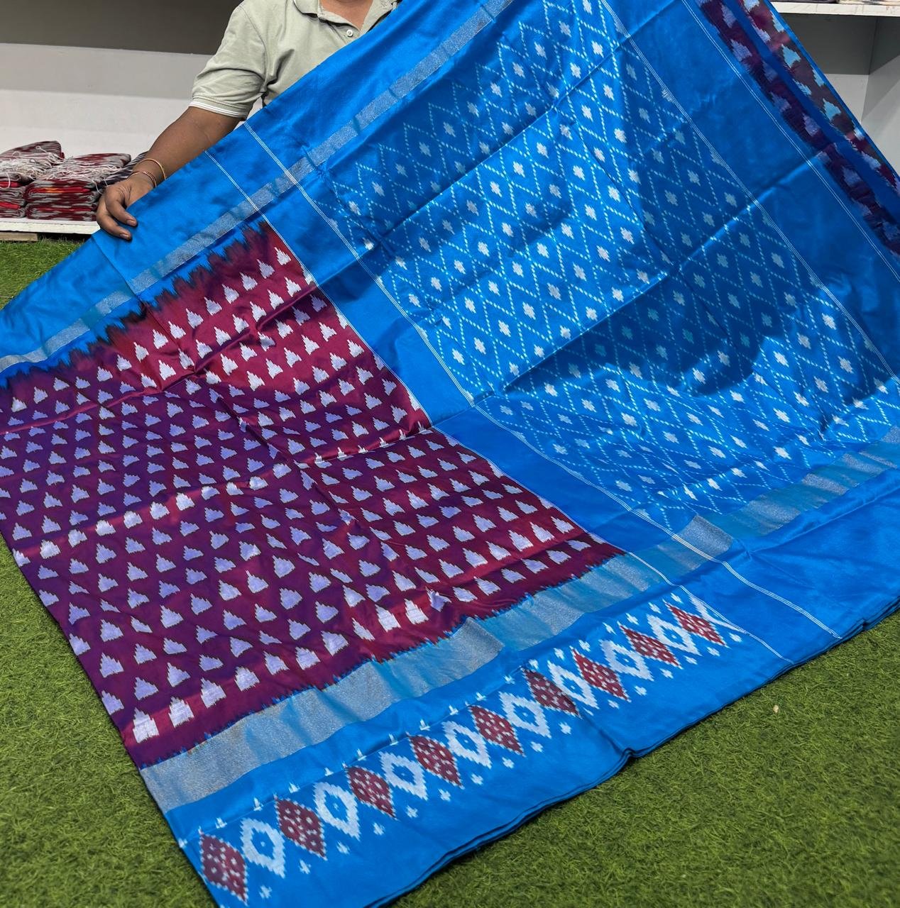 Lightweight Ikat Silk - PSRGS29-LSWBCTZCD-30