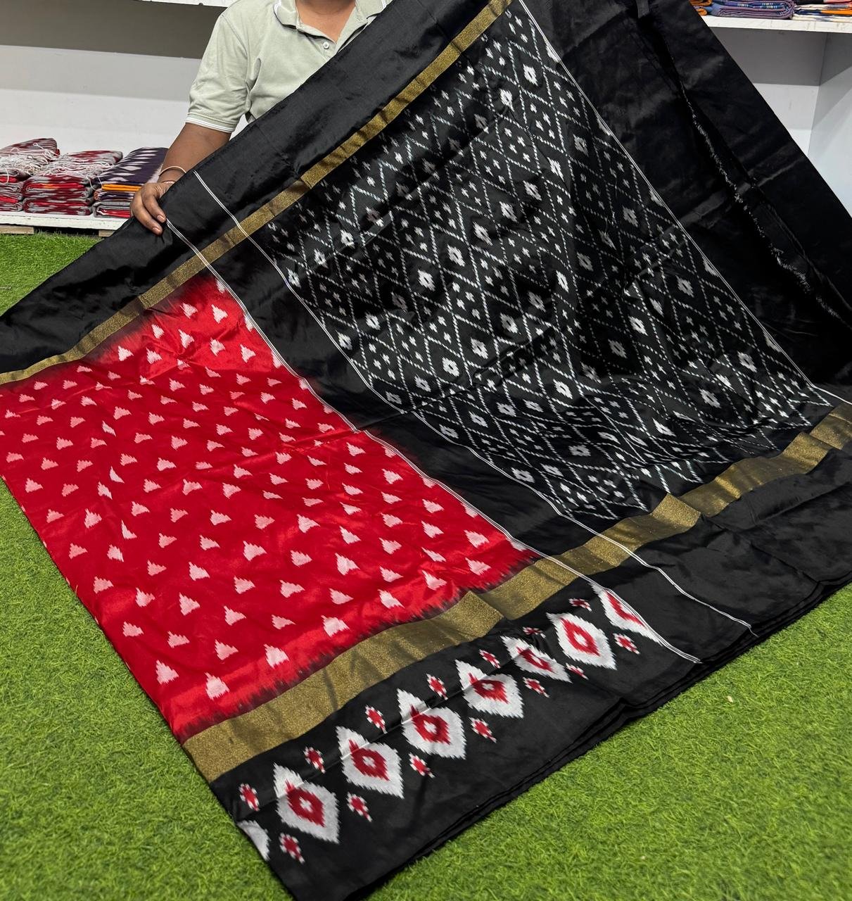 Lightweight Ikat Silk - PSRGS29-LSWBCTZCD-34