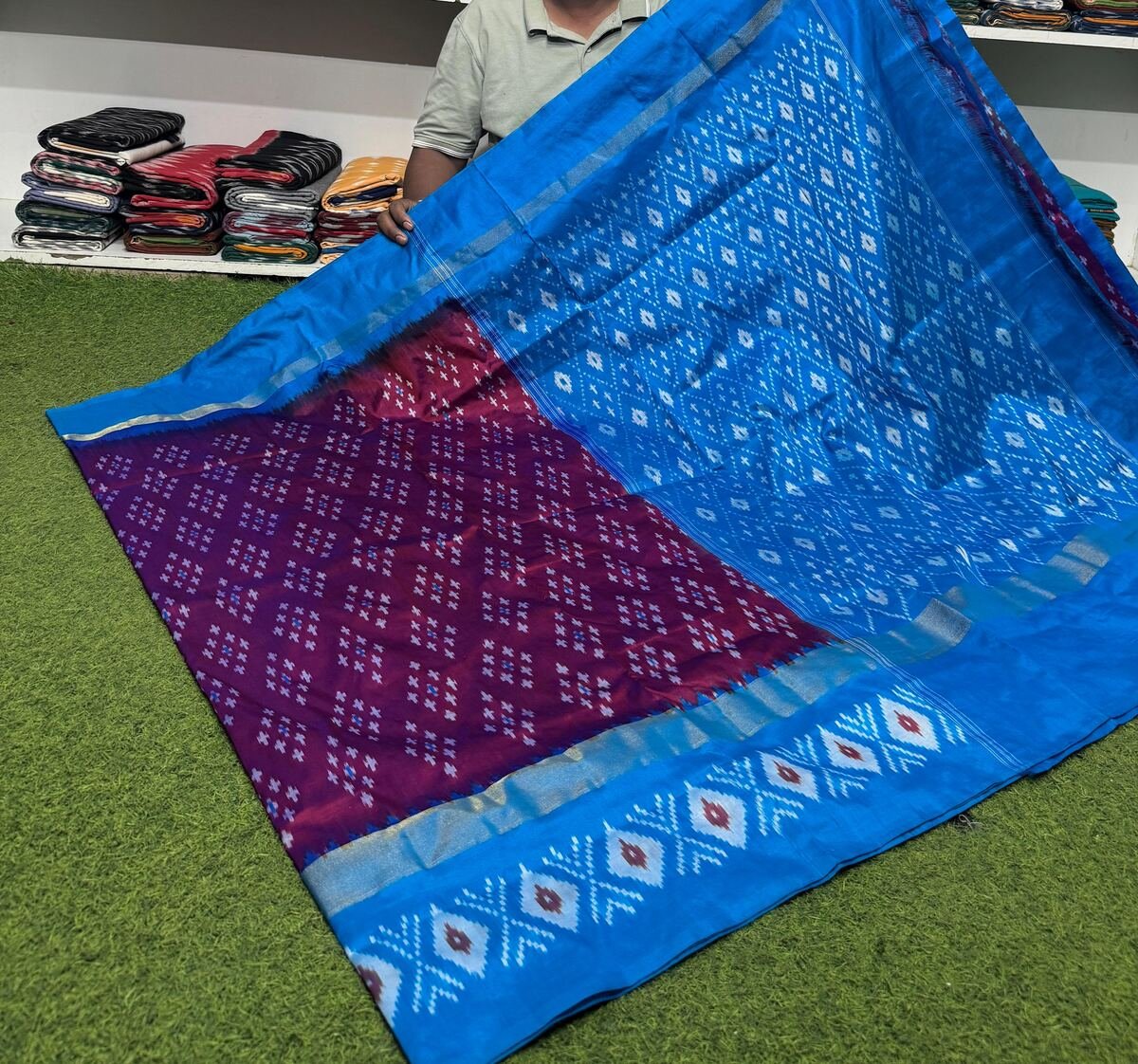 Light Weight Silk Saree - PSRGY25-ILWSDTDDC-08
