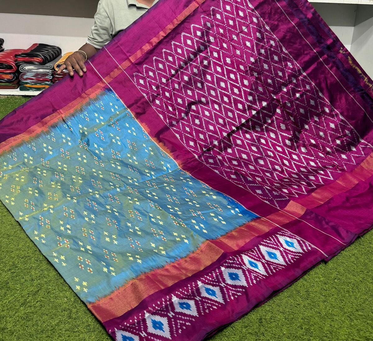 Light Weight Silk Saree - PSRGY25-ILWSDTDDC-12