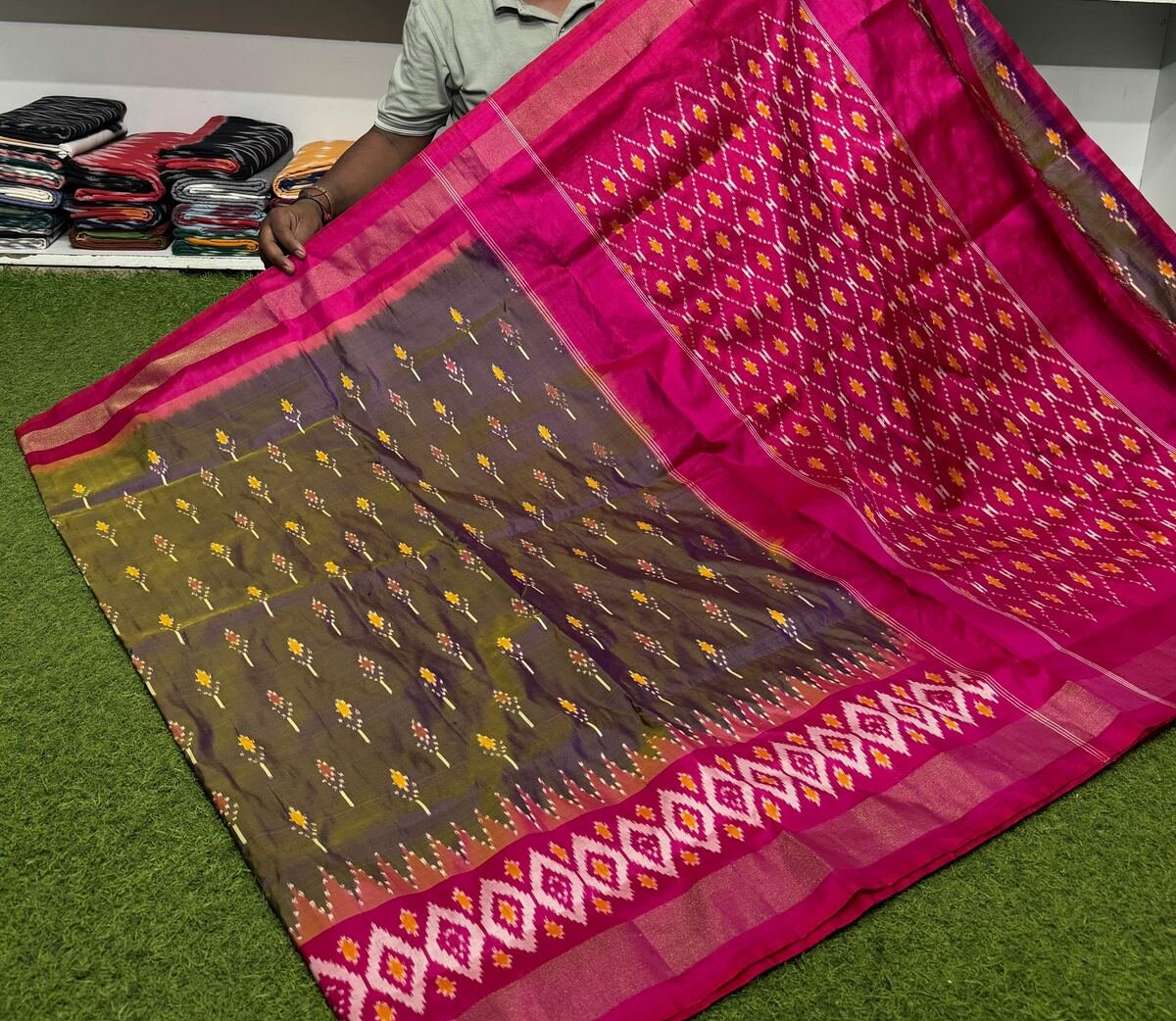 Light Weight Silk Saree - PSRGY25-ILWSDTDDC-15