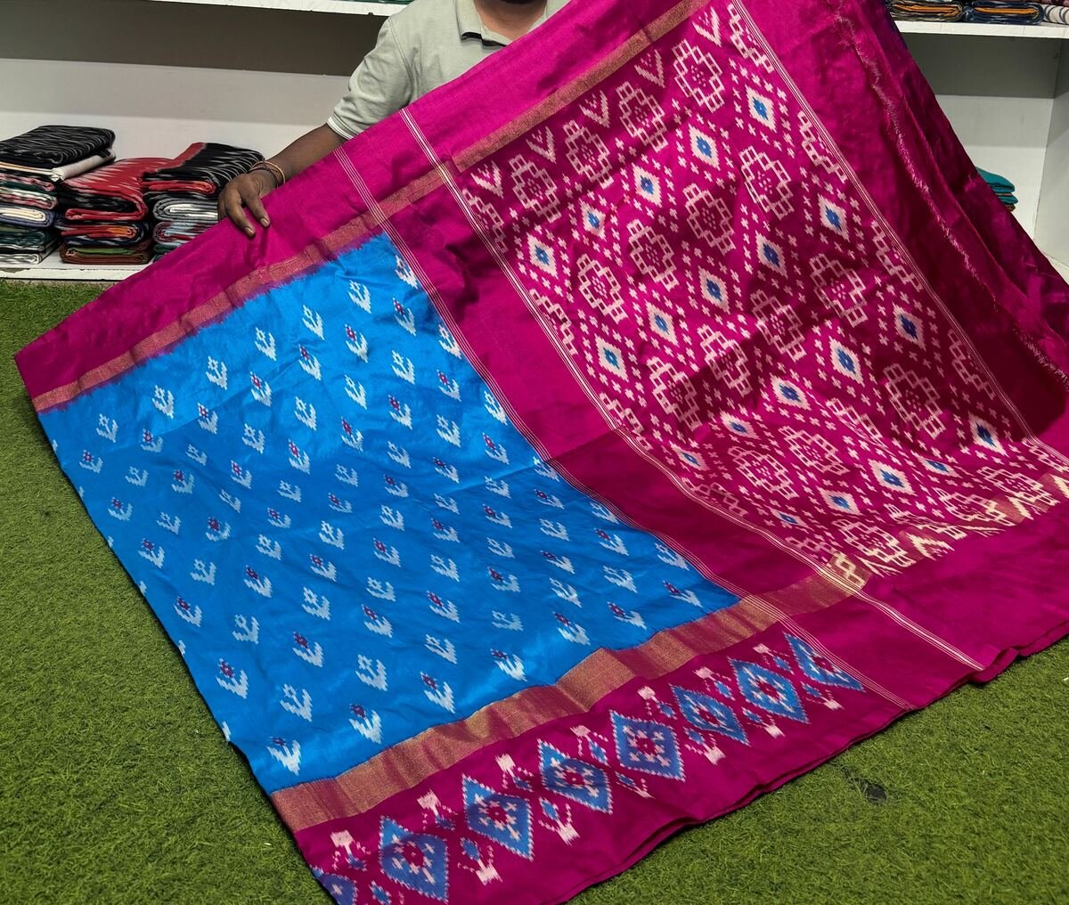 Light Weight Silk Saree - PSRGY25-ILWSDTDDC-19