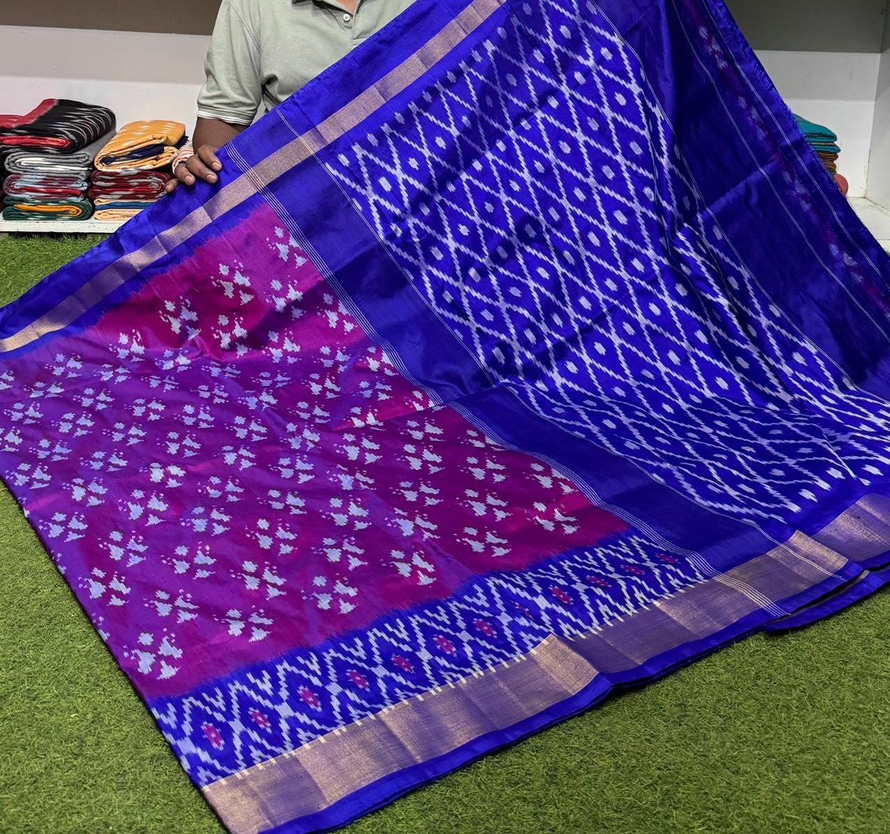 Light Weight Silk Saree - PSRGY25-ILWSDTDDC-25