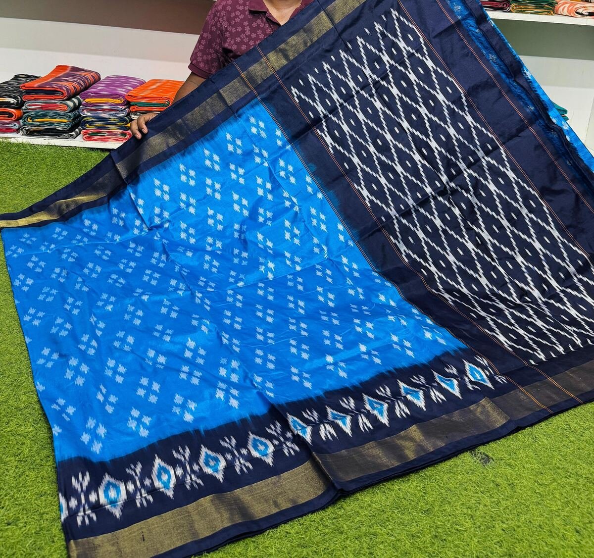 Light Weight Silk Saree - PSRGY25-ILWSDTDDC-33