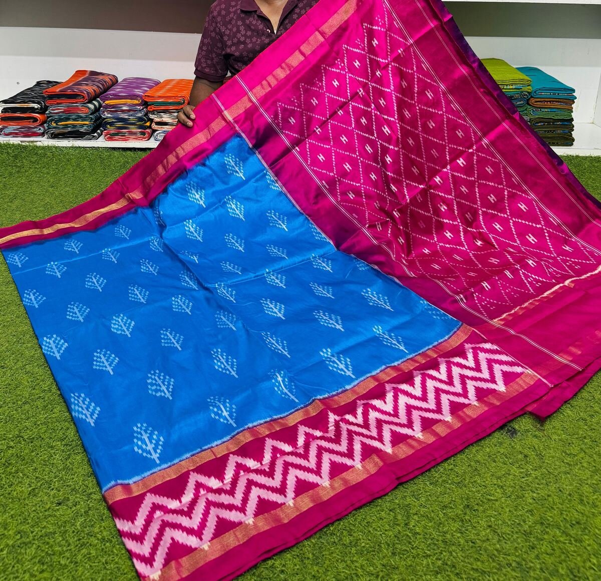 Light Weight Silk Saree - PSRGY25-ILWSDTDDC-43