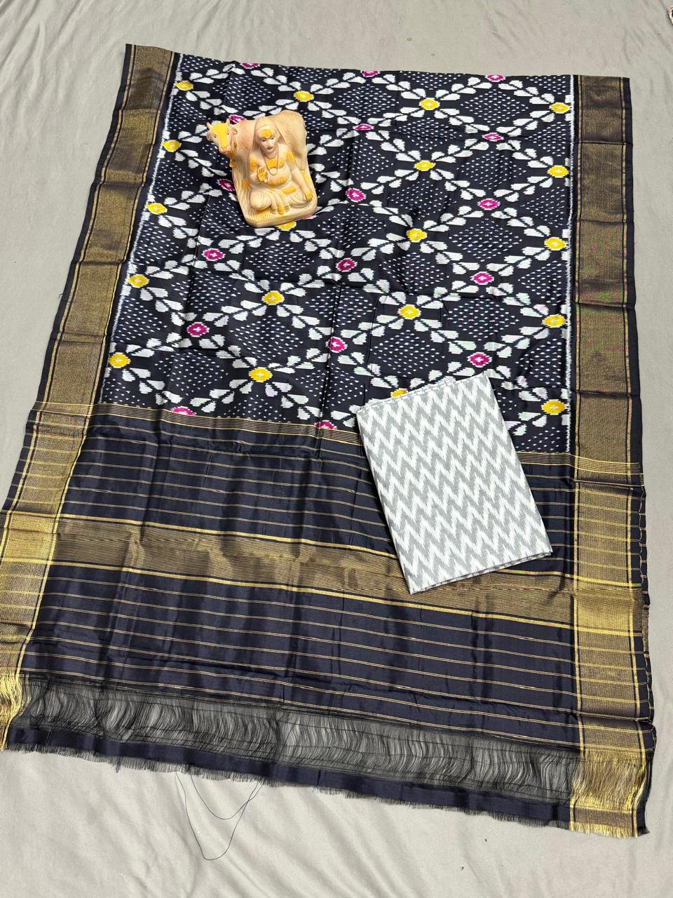 Silk Dupatta Sico Top - PSRGY07-SDSTCFTDD-13