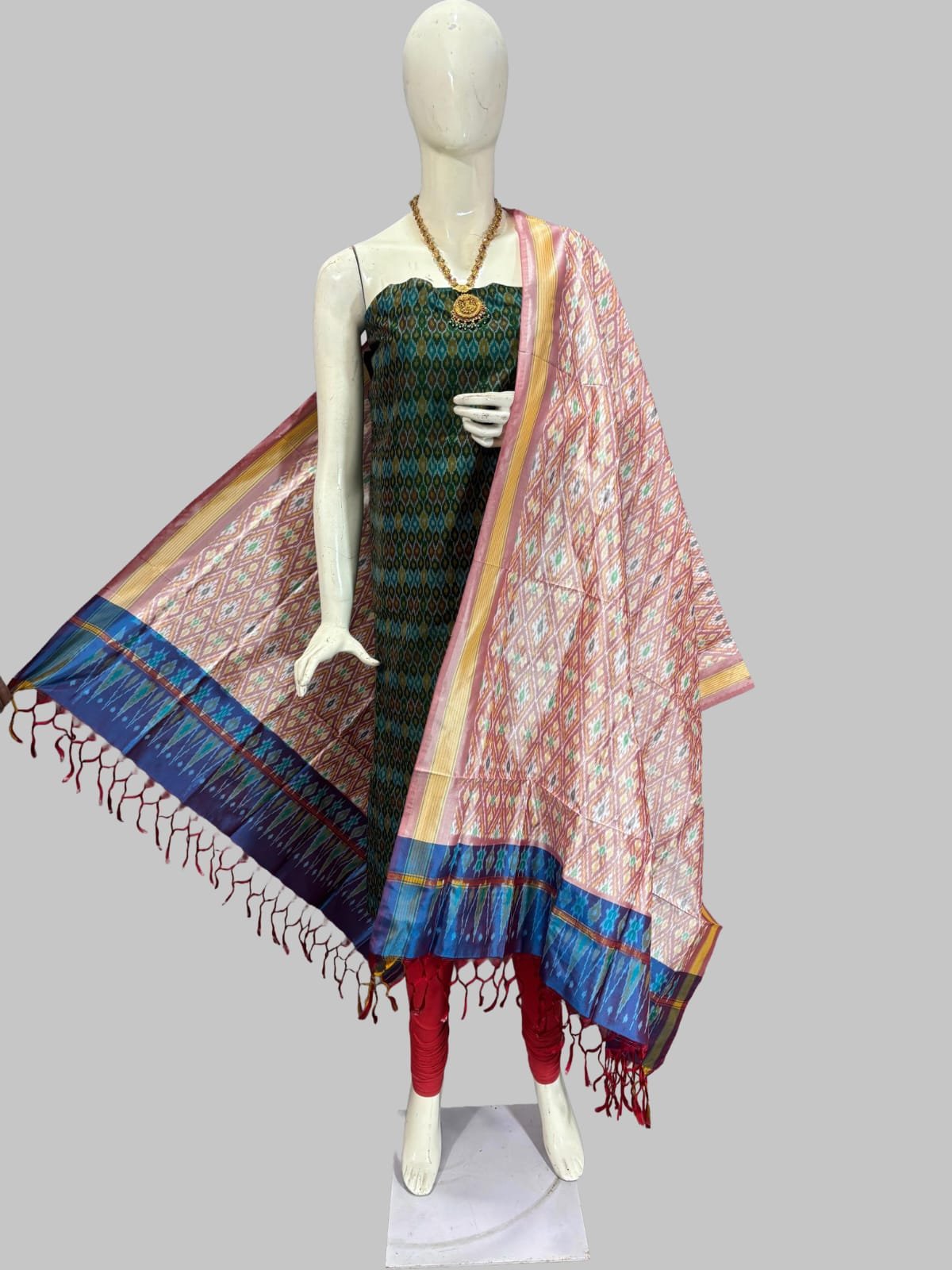 Silk Dupatta Sico Top - PSSIY22-SDSTCEBCD-03