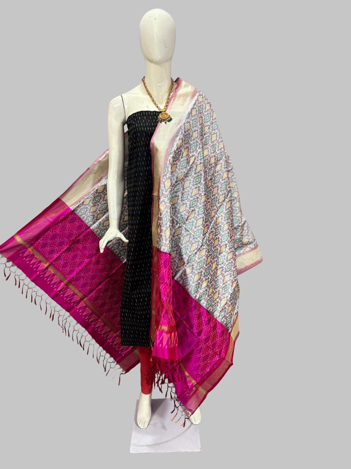 Silk Dupatta Sico Top - PSSIY22-SDSTCEBCD-08