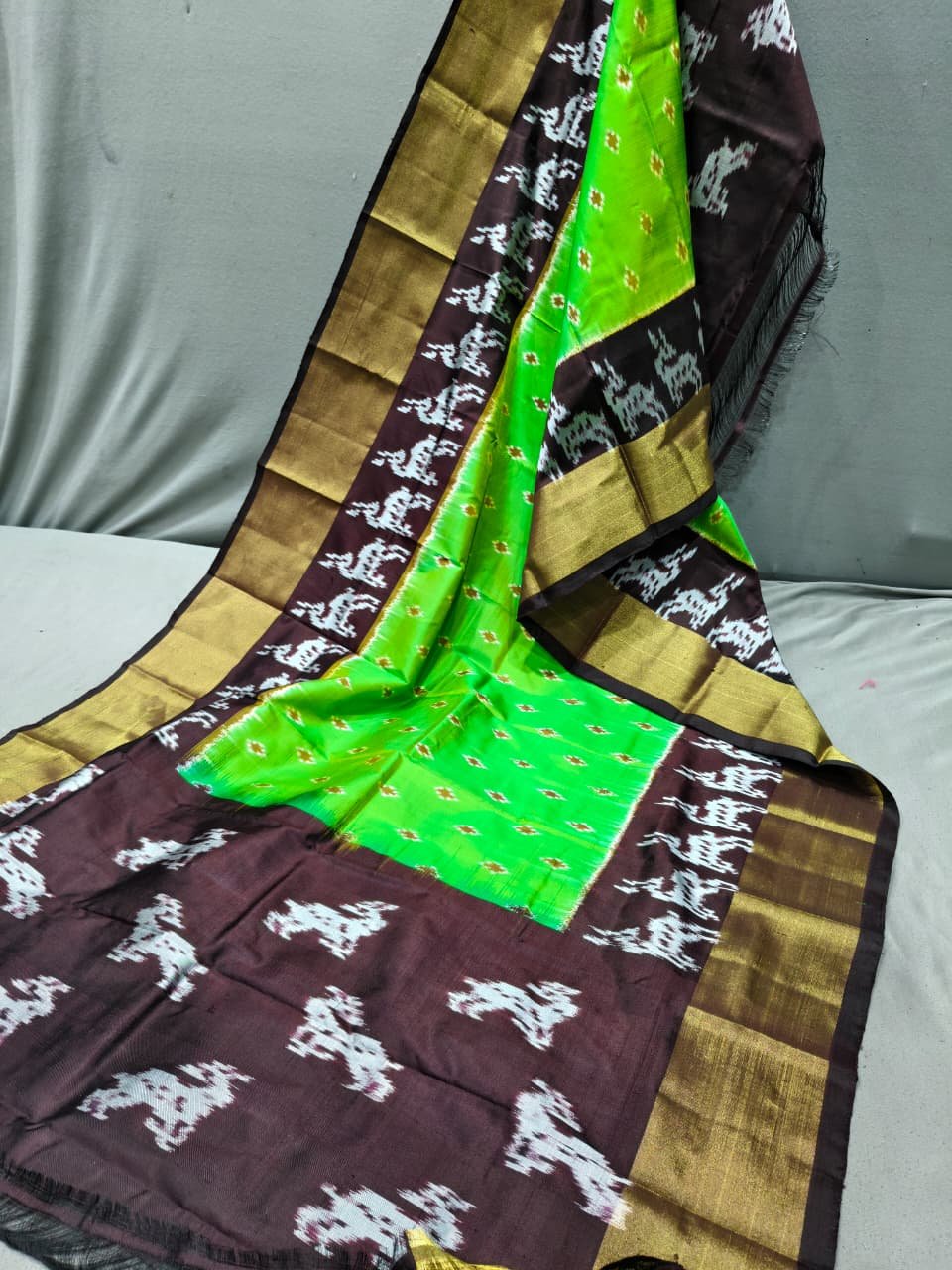 Silk Dupatta - PGMRY11-ISDPCEZCD-07