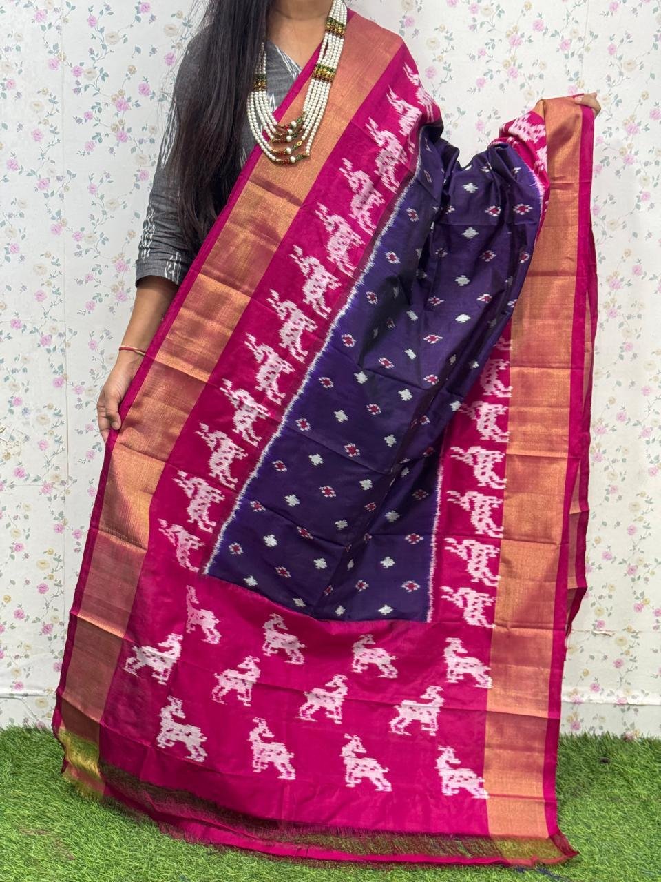 Silk Dupatta - PSDHY13-ISDPDECDC-12
