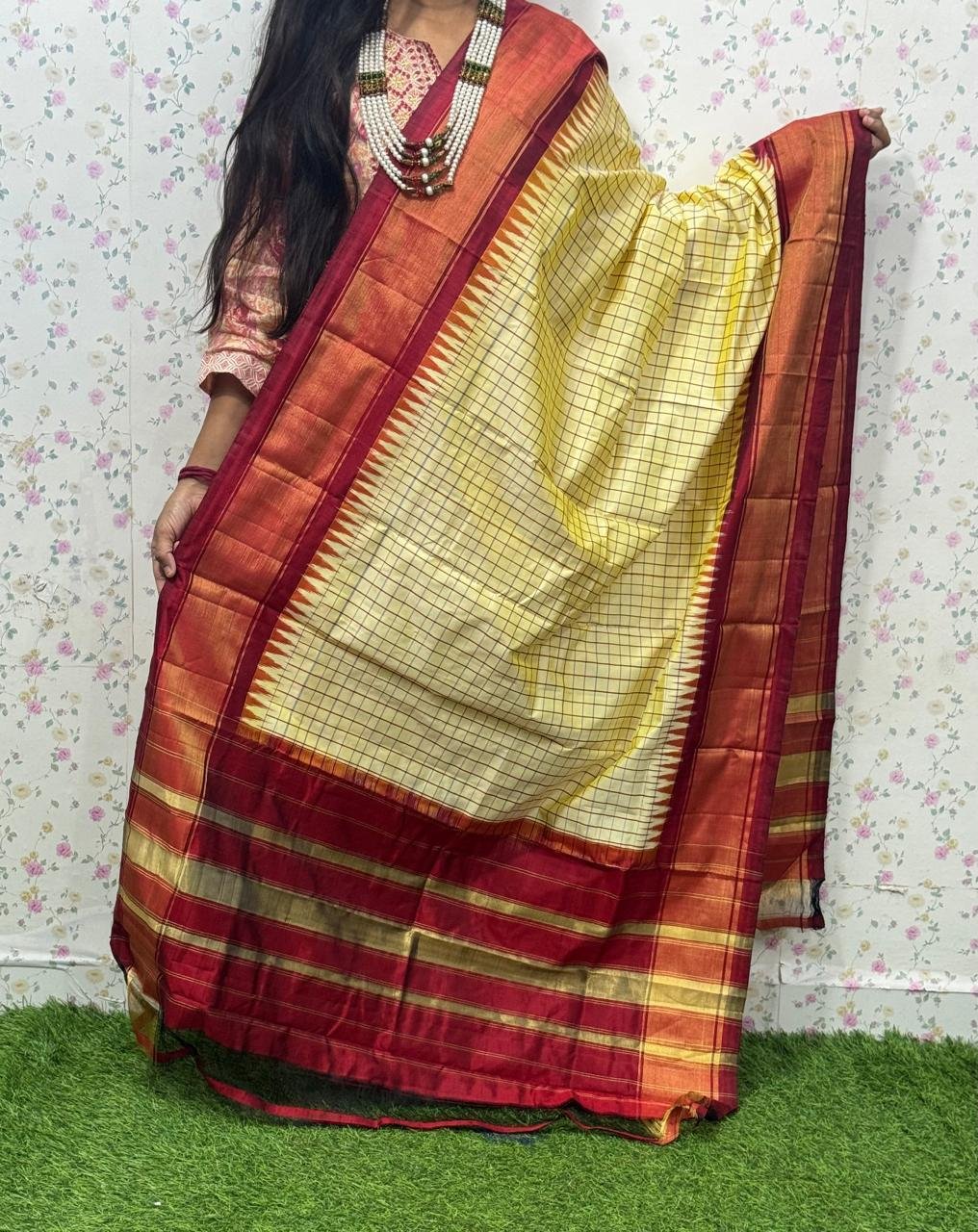 Silk Dupatta - PSDHY13-ISDPDECDC-98
