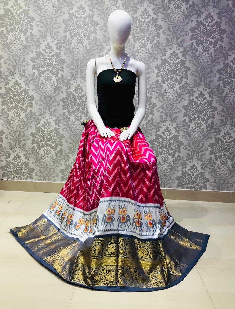 Silk Lehenga - PLXHG05-FSLGDNCDC-04