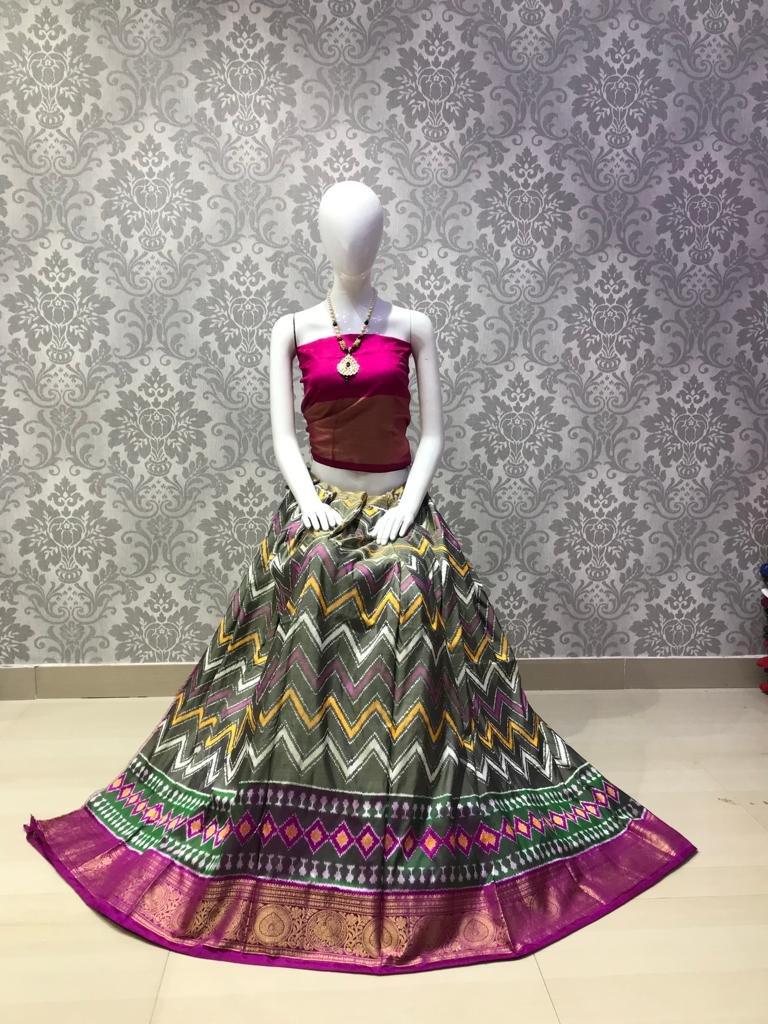 Silk Lehenga - PLXHG05-FSLGDNCDC-05
