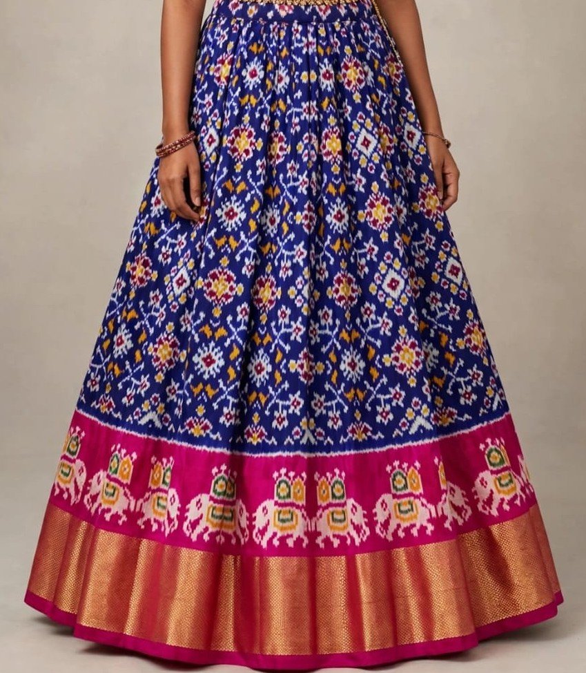 Silk Lehenga - PSSIO12-FSLGDSBCC-21