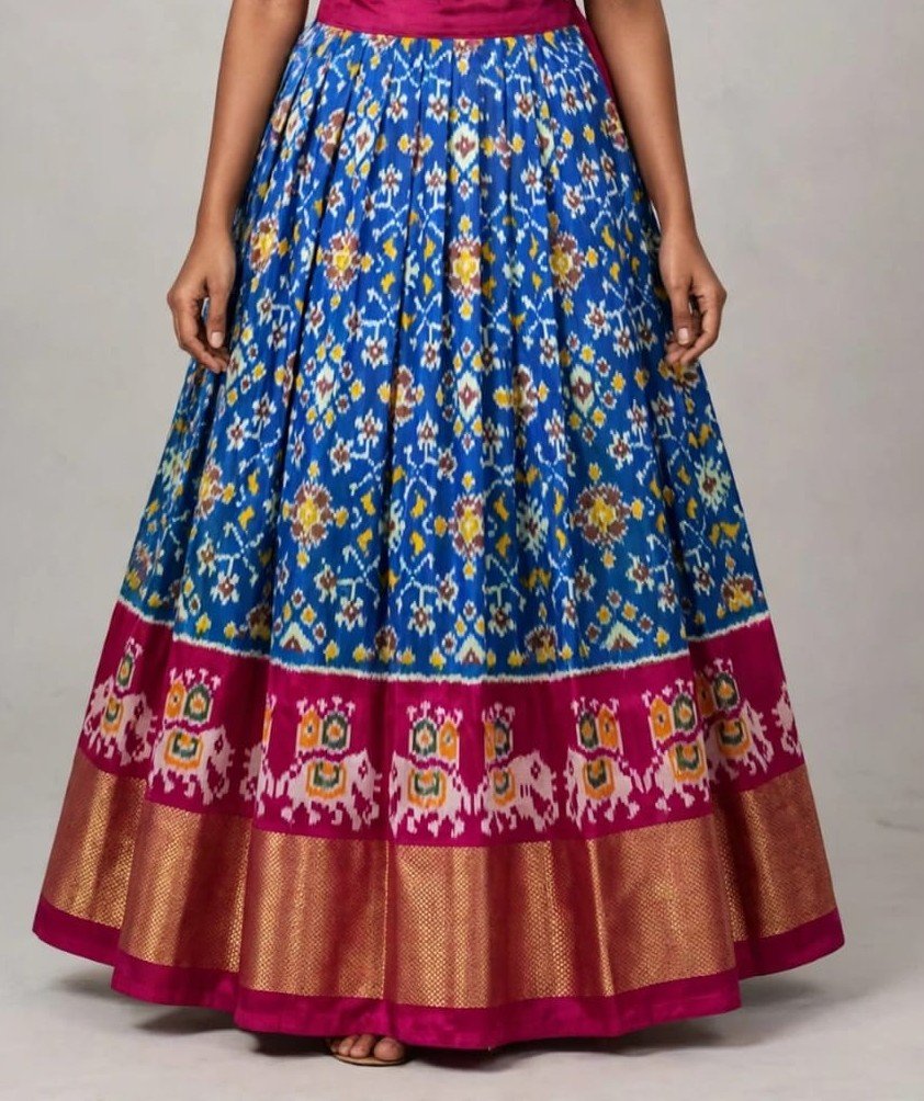 Silk Lehenga - PSSIS13-FSLGCSBCC-14