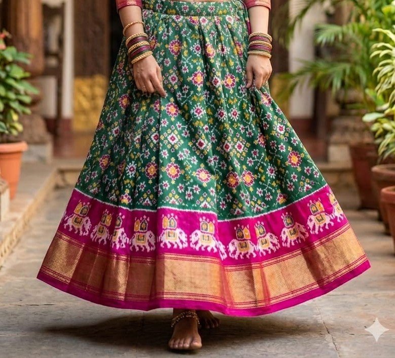 Silk Lehenga - PSSIS27-FSLGCSBCC-28