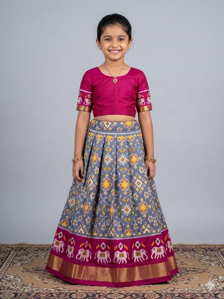Silk Lehenga - PSSIS28-MSLGDEBDC-11